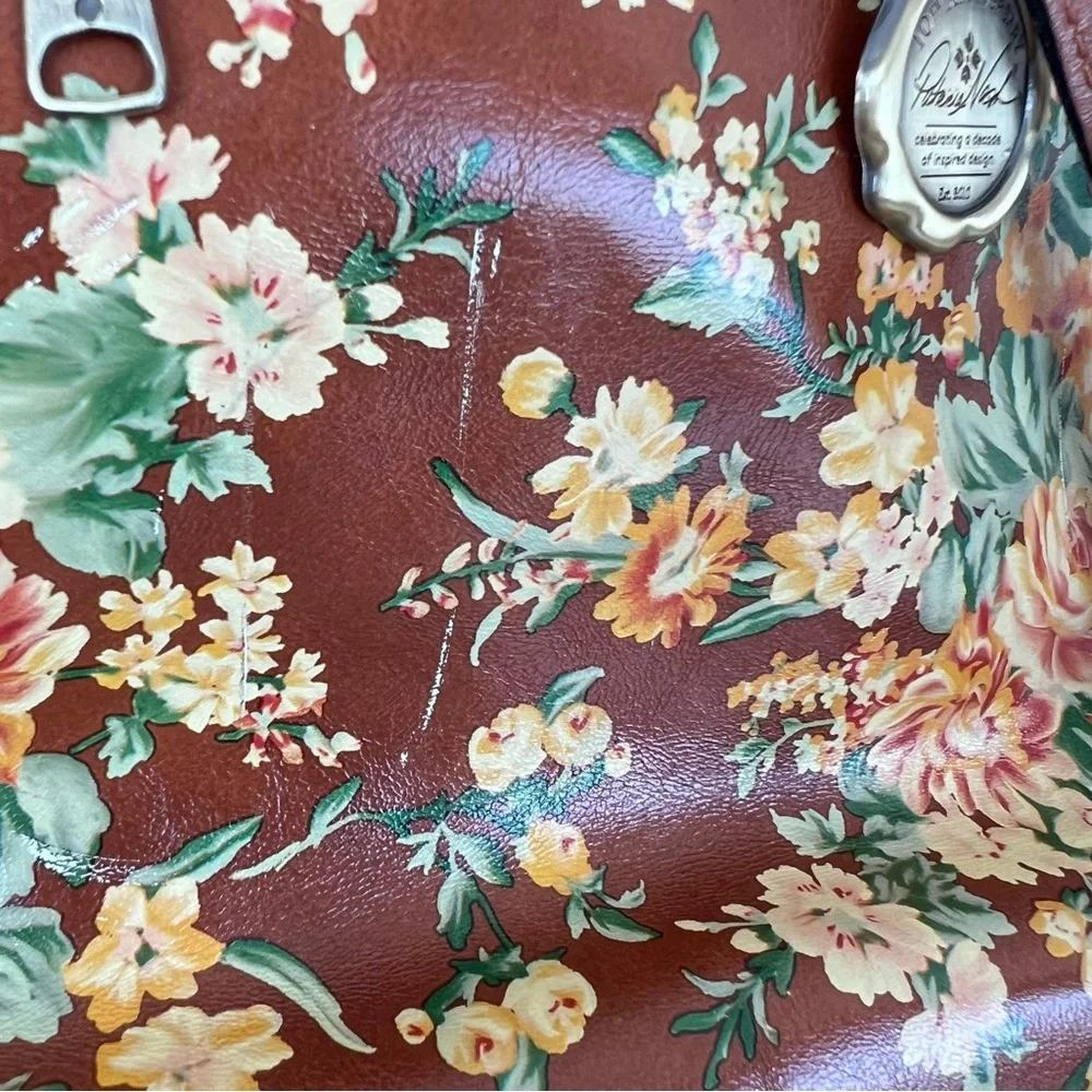 PATRICIA NASH Amalfitana Vintage Botanical Garden Leather Frame Shoulder Satchel